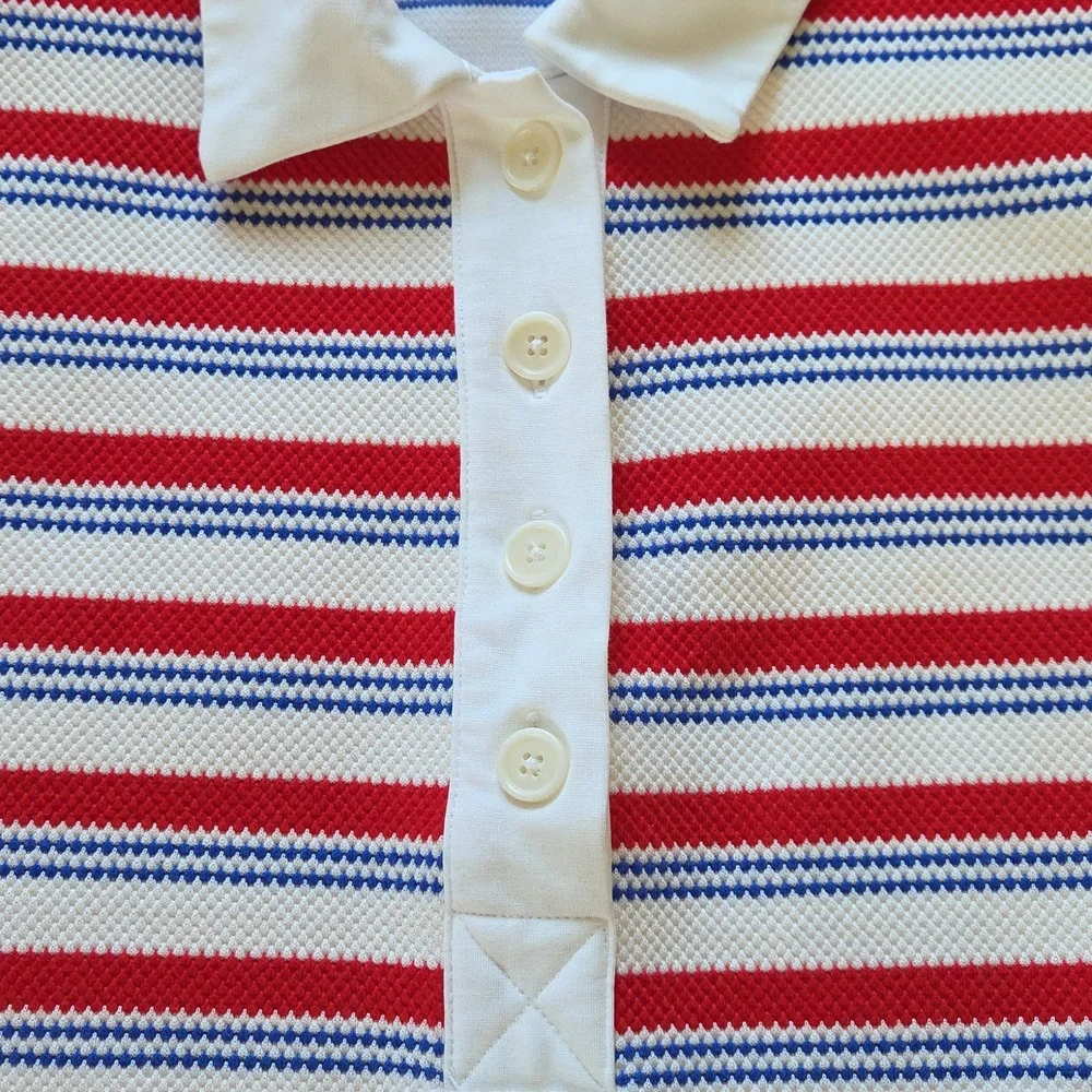 Reformation Red, White, Blue 'Anna' Cropped Rugby Top - Size M - Picture 5 of 10